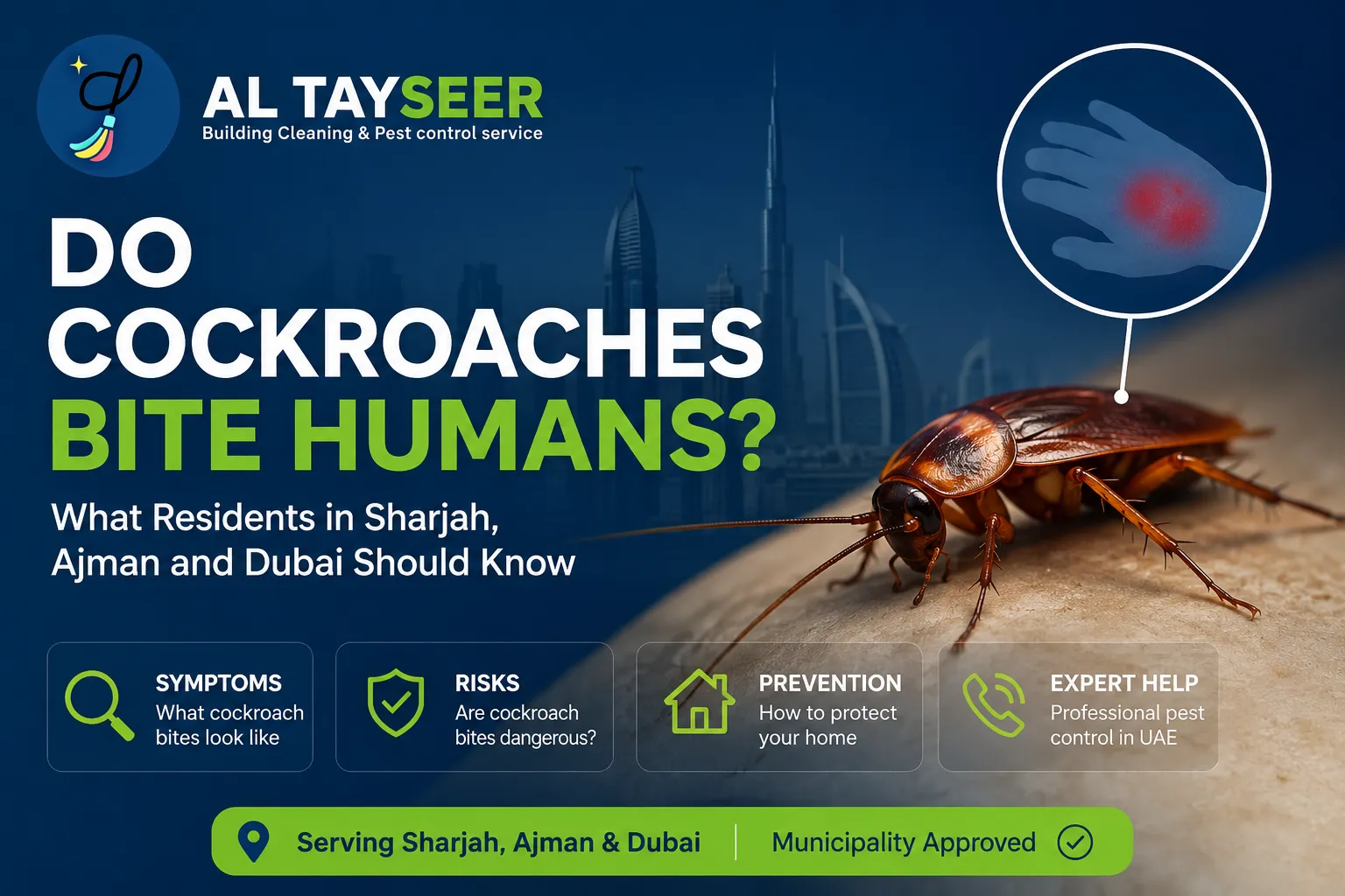 Do Cockroaches Bite? Symptoms, Risks & Prevention | Al Tayseer
